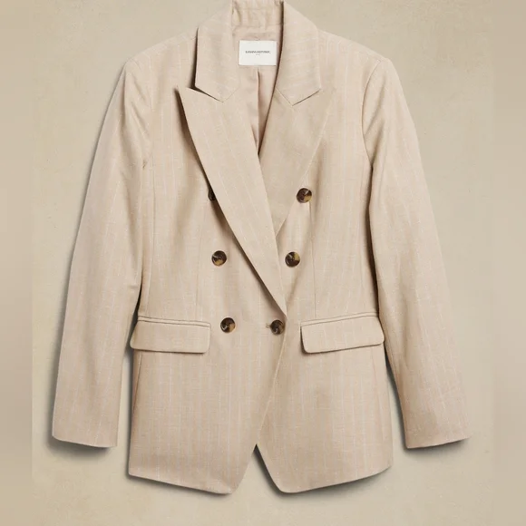 NWT BANANA REPUBLIC | Striped Icon Blazer - Picture 2 of 6